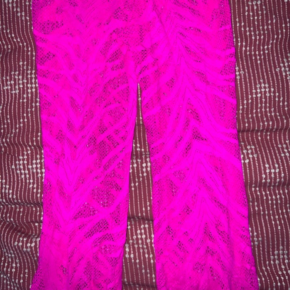 Beach Bunny Pink Lace Crop Top & Flare Pants - Picture 9 of 14